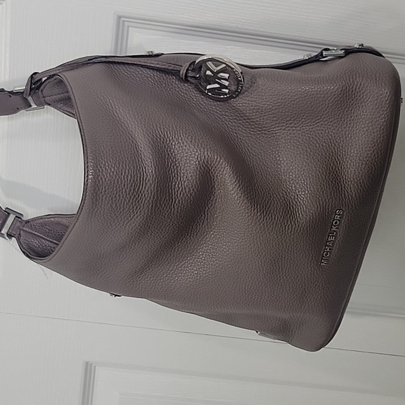 MICHAEL Michael Kors Taupe Leather Hobo Bag - Picture 3 of 13